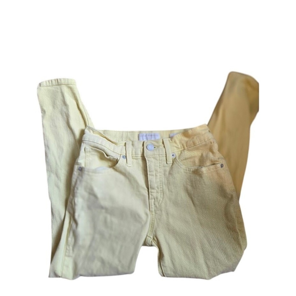 Lucky Brand Mid Rise Crop Ava Yellow Denim Jeans Size 2 26